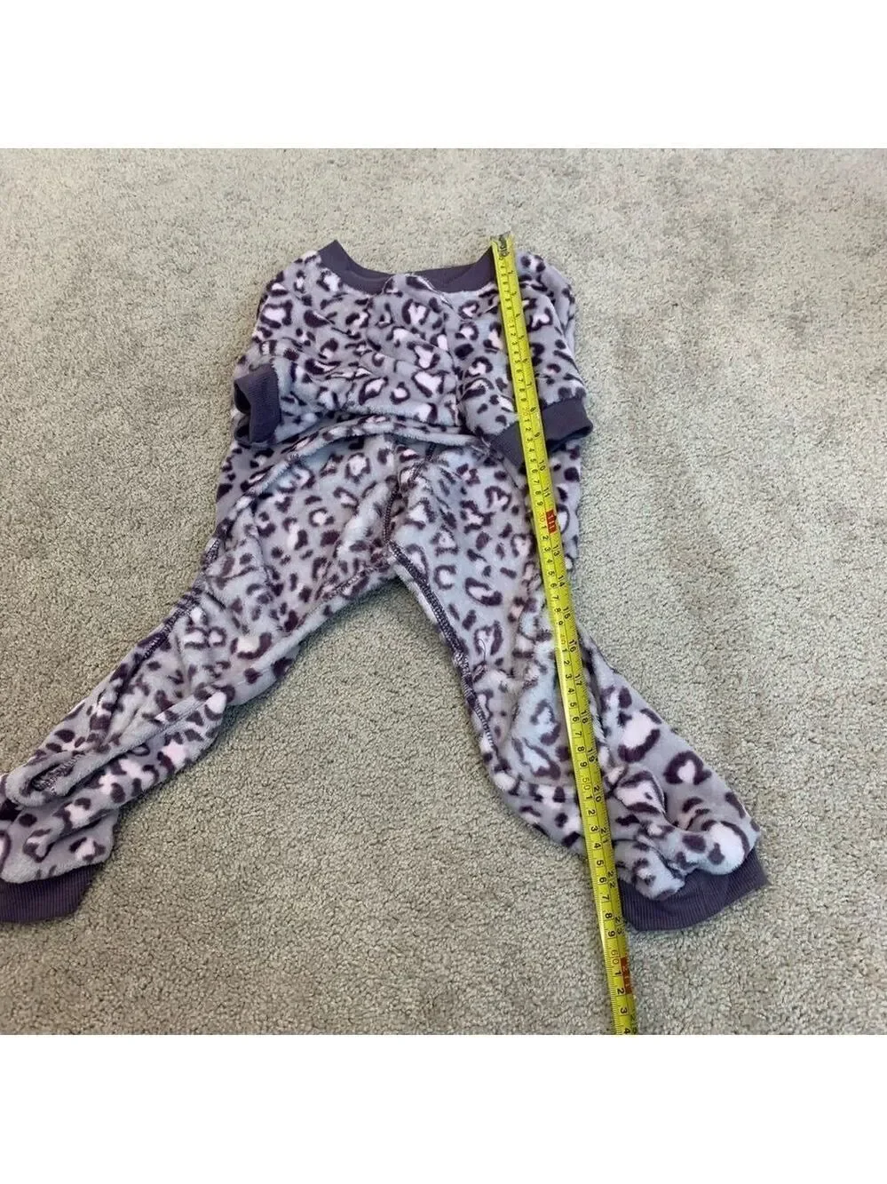 Barkley & Finn small breed dog purple fleece pyjamas Sz M/L